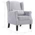 vidaXL Armchair Light Grey Fabric - Image 9