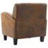 vidaXL Sofa Chair Brown 70x69x72 cm Faux Suede Leather - Image 5
