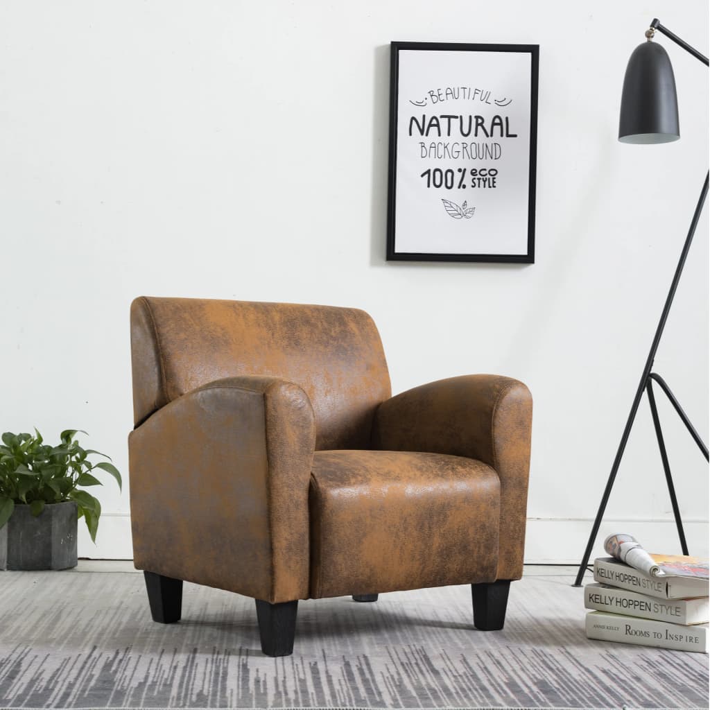 8719883593203_m_en_hd_1 vidaXL Sofa Chair Brown 70x69x72 cm Faux Suede Leather - Image 1