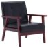 vidaXL Armchair  Black Faux Leather - Image 2