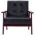 vidaXL Armchair  Black Faux Leather - Image 3