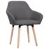 vidaXL Dining Chairs 2 pcs Dark Grey Fabric - Image 2