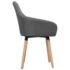 vidaXL Dining Chairs 2 pcs Dark Grey Fabric - Image 4