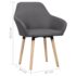 vidaXL Dining Chairs 2 pcs Dark Grey Fabric - Image 6
