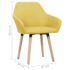 vidaXL Dining Chairs 2 pcs Yellow Fabric - Image 6