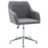 vidaXL Swivel Dining Chair Light Grey Fabric