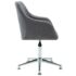 vidaXL Swivel Dining Chair Light Grey Fabric - Image 3