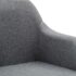 vidaXL Swivel Dining Chair Light Grey Fabric - Image 6