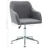 vidaXL Swivel Dining Chair Light Grey Fabric - Image 8
