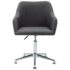 vidaXL Swivel Dining Chair Dark Grey Fabric - Image 2