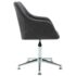 vidaXL Swivel Dining Chair Dark Grey Fabric - Image 3