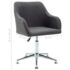 vidaXL Swivel Dining Chair Dark Grey Fabric - Image 8