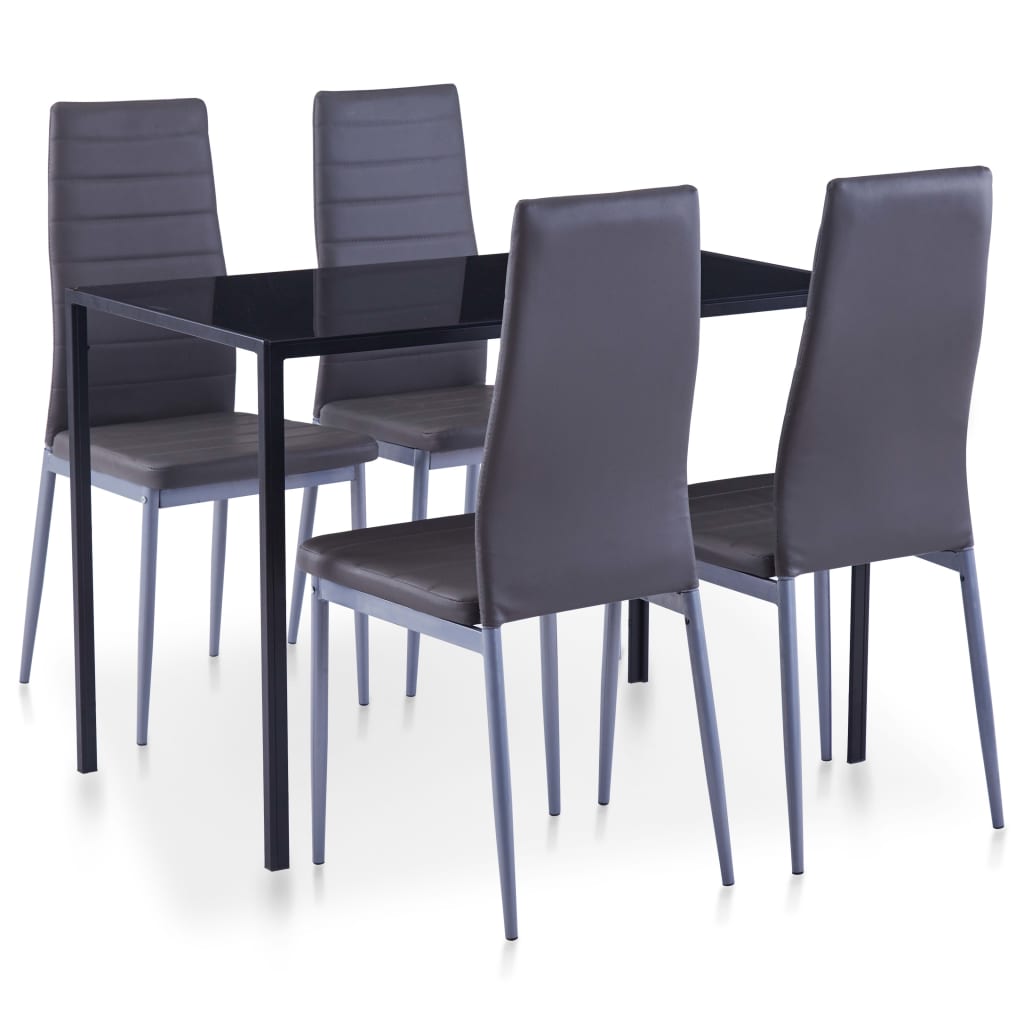 8719883598963_a_en_hd_1 vidaXL Five Piece Dining Set Grey - Image 1