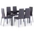 vidaXL Seven Piece Dining Set Grey