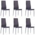 vidaXL Seven Piece Dining Set Grey - Image 6