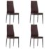 vidaXL Five Piece Dining Set Brown - Image 5