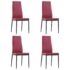 vidaXL Five Piece Dining Set Wine Red - Image 6