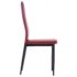 vidaXL Five Piece Dining Set Wine Red - Image 9