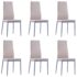 vidaXL Seven Piece Dining Set Cappuccino - Image 6