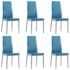 vidaXL Seven Piece Dining Set Blue - Image 6