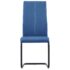 vidaXL Cantilever Dining Chairs 2 pcs Blue Faux Leather - Image 3
