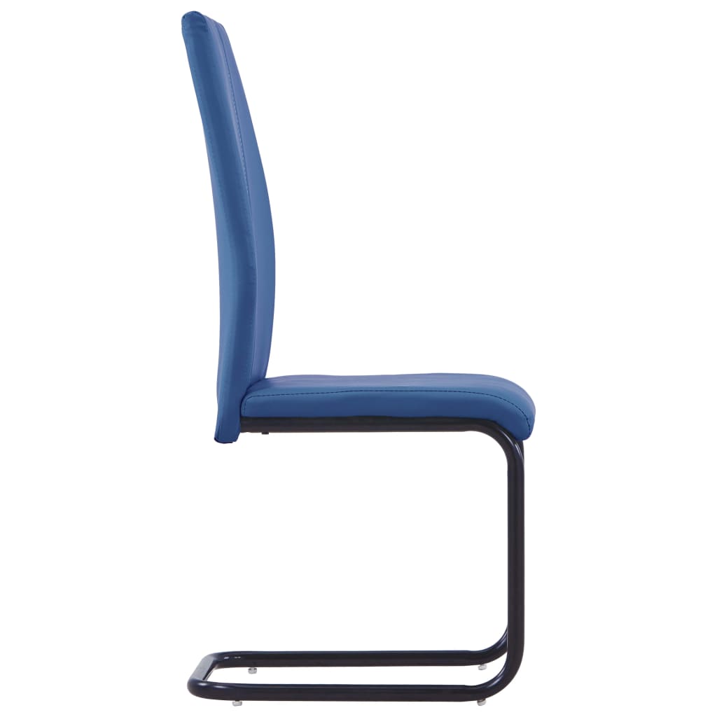 8719883599687_g_en_hd_3 vidaXL Cantilever Dining Chairs 2 pcs Blue Faux Leather - Image 4