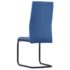 vidaXL Cantilever Dining Chairs 2 pcs Blue Faux Leather - Image 5