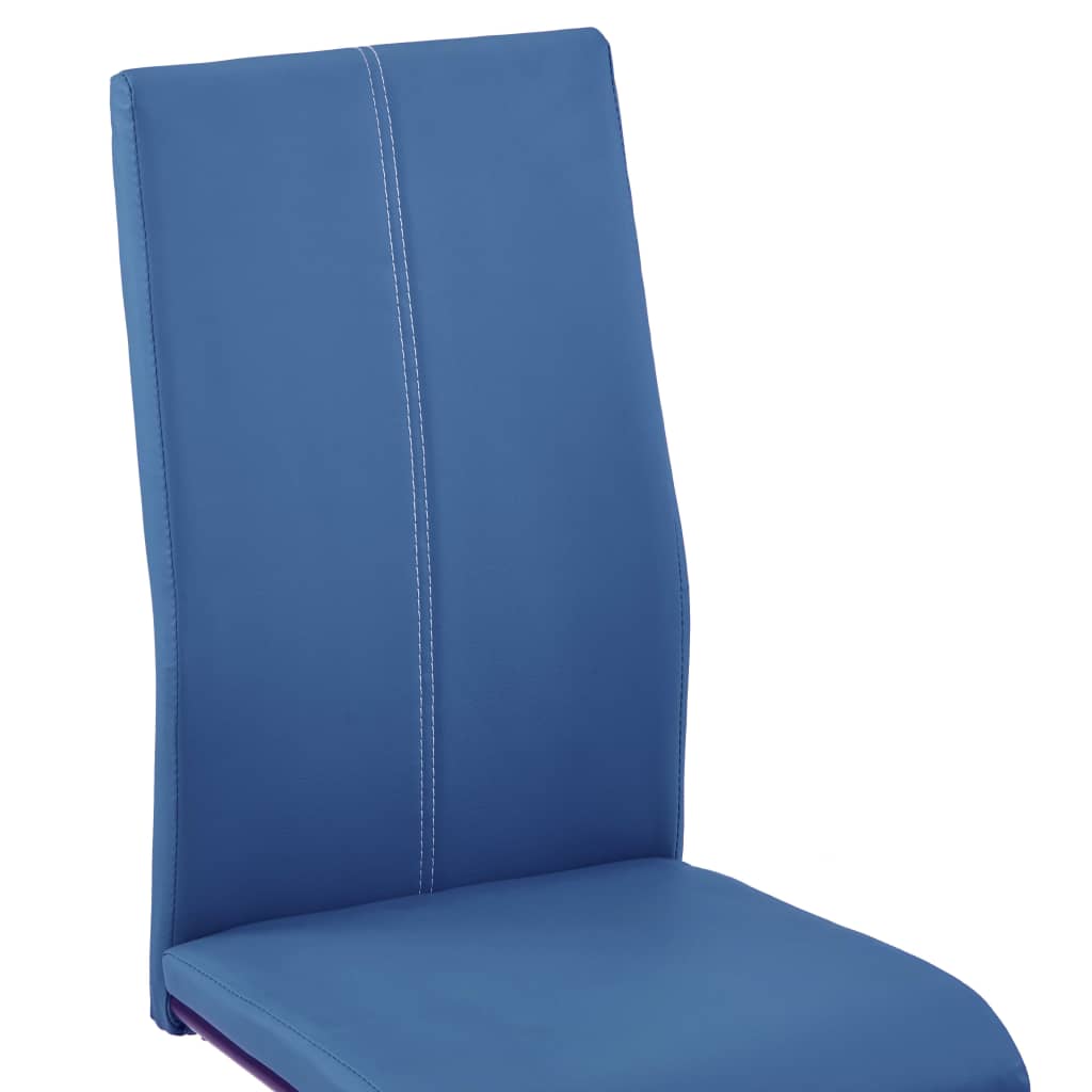 8719883599687_g_en_hd_5 vidaXL Cantilever Dining Chairs 2 pcs Blue Faux Leather - Image 6