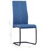 vidaXL Cantilever Dining Chairs 2 pcs Blue Faux Leather - Image 8