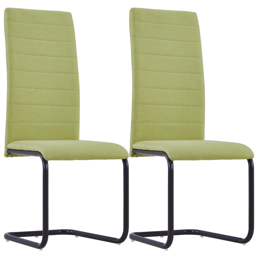 8719883600147_a_en_hd_1 vidaXL Cantilever Dining Chairs 2 pcs Green Fabric - Image 1