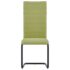 vidaXL Cantilever Dining Chairs 2 pcs Green Fabric - Image 3
