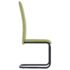 vidaXL Cantilever Dining Chairs 2 pcs Green Fabric - Image 4