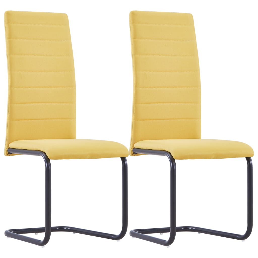 8719883600185_a_en_hd_1 vidaXL Cantilever Dining Chairs 2 pcs Yellow Fabric - Image 1