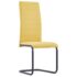 vidaXL Cantilever Dining Chairs 2 pcs Yellow Fabric - Image 2
