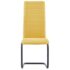 vidaXL Cantilever Dining Chairs 2 pcs Yellow Fabric - Image 3
