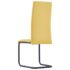 vidaXL Cantilever Dining Chairs 2 pcs Yellow Fabric - Image 5