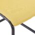 vidaXL Cantilever Dining Chairs 2 pcs Yellow Fabric - Image 6