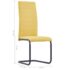 vidaXL Cantilever Dining Chairs 2 pcs Yellow Fabric - Image 8