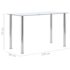 vidaXL Dining Table Transparent 120x60x75 cm Tempered Glass - Image 5