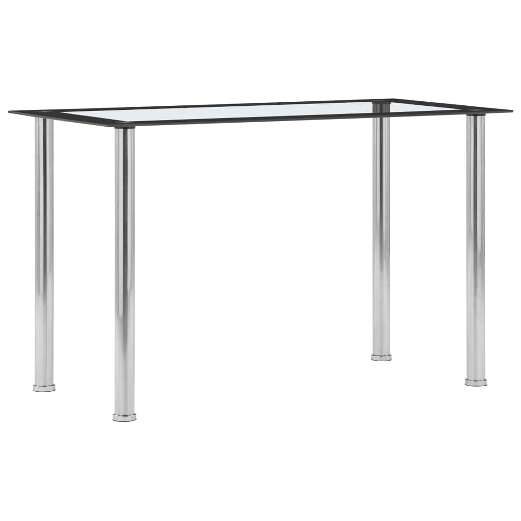 8719883600529_a_en_hd_1 vidaXL Dining Table Black and Transparent 120x60x75 cm Tempered Glass - Image 1