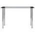 vidaXL Dining Table Black and Transparent 120x60x75 cm Tempered Glass - Image 2