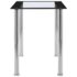 vidaXL Dining Table Black and Transparent 120x60x75 cm Tempered Glass - Image 3