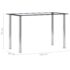 vidaXL Dining Table Black and Transparent 120x60x75 cm Tempered Glass - Image 5