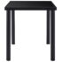 vidaXL Dining Table Black 140x70x75 cm Tempered Glass - Image 3