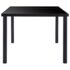 vidaXL Dining Table Black 160x80x75 cm Tempered Glass - Image 3