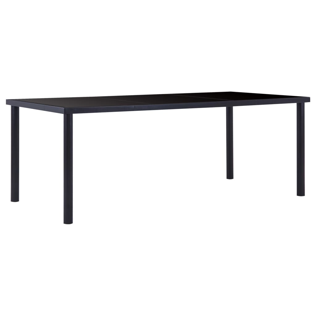 8719883600574_a_en_hd_1 vidaXL Dining Table Black 200x100x75 cm Tempered Glass - Image 1