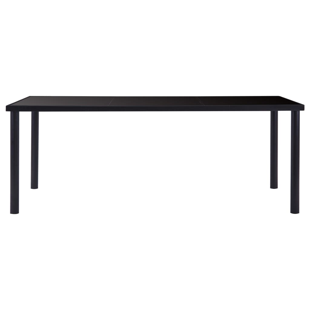8719883600574_g_en_hd_1 vidaXL Dining Table Black 200x100x75 cm Tempered Glass - Image 2