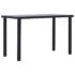 vidaXL Dining Table Black and Concrete Grey 120x60x75 cm MDF