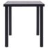 vidaXL Dining Table Black and Concrete Grey 140x70x75 cm MDF - Image 3