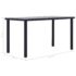 vidaXL Dining Table Black and Concrete Grey 140x70x75 cm MDF - Image 5